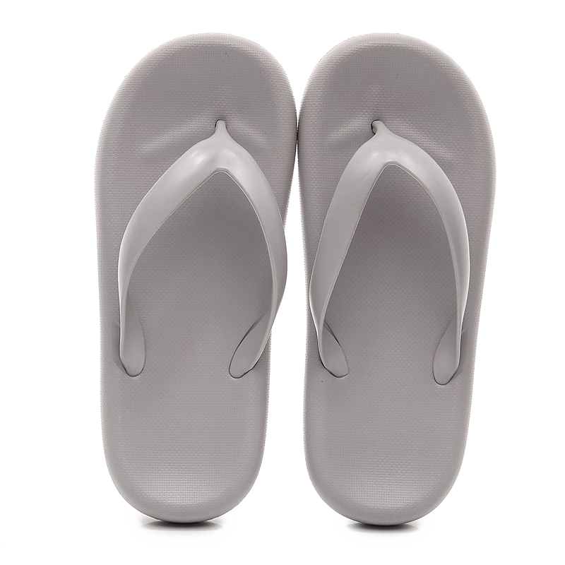 GUOLUOFEI Flip Flops for Men And Women, Summer Fashion Trendy Soft Sole Non-Slip Couple's Thong Sandals Black Slippers for Outdoor Wear, Milk Coffee Color Size 40-41