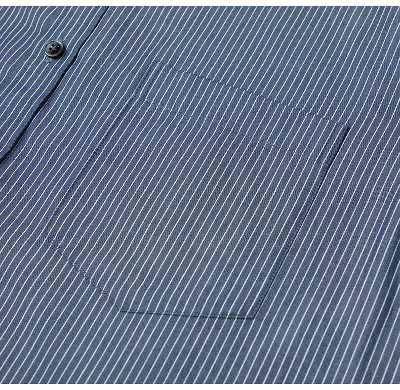 BLACKMONDAY [Easy-Care] Striped Shirt for Men, Spring And Autumn Business Casual Wrinkle-Resistant Non-Iron Long-Sleeve Dress Shirt 15