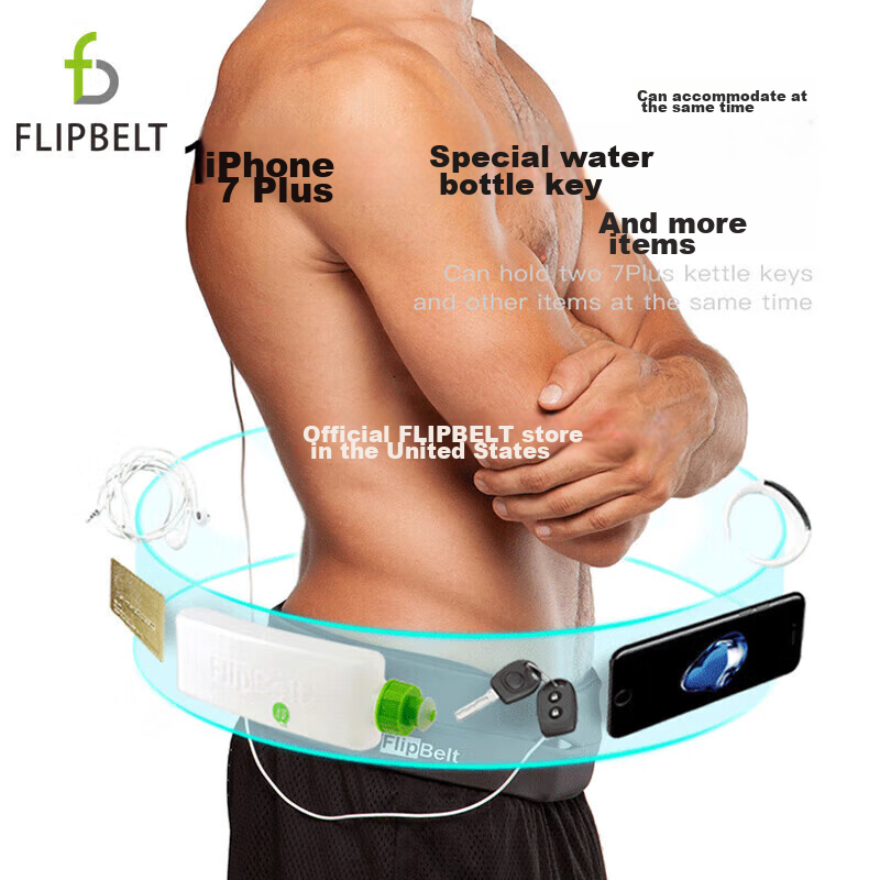 Flipbelt [Classic Waist Pack] Sports Running Outdoor Belt Marathon Gear Phone Pouch, Classic Black, XS