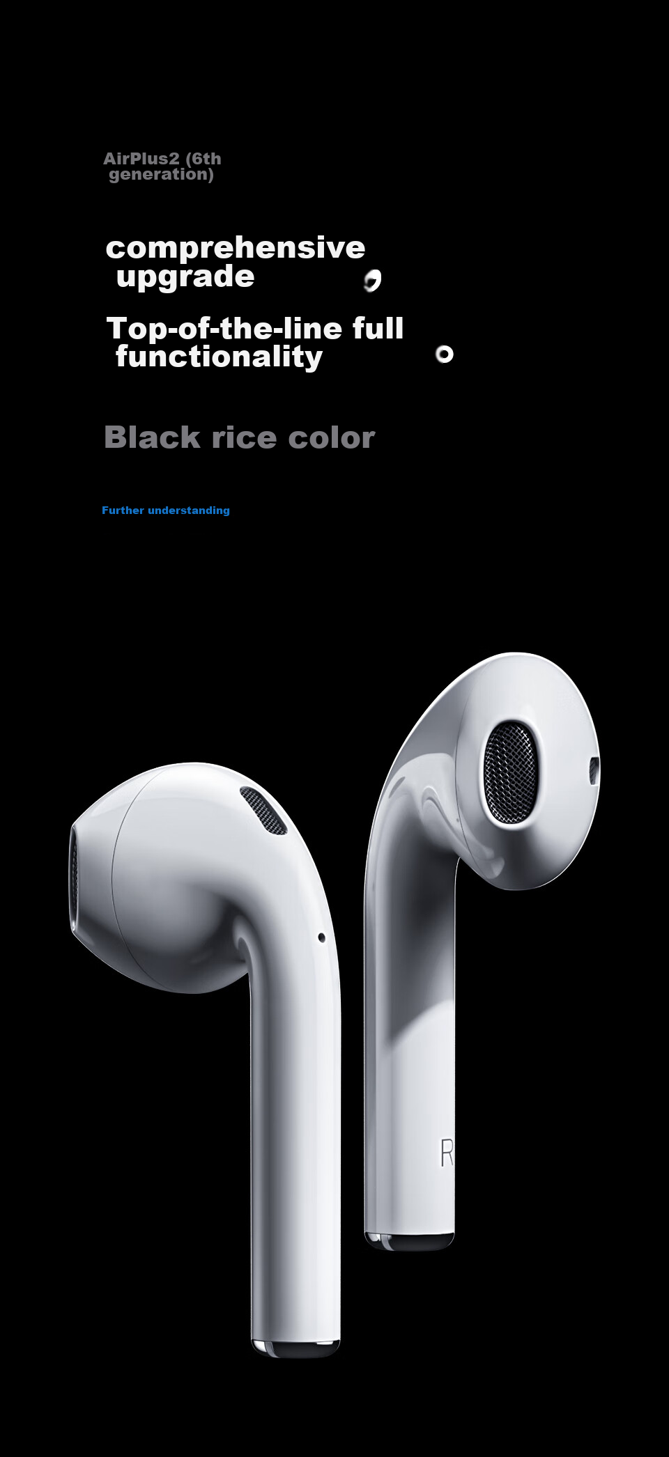 Lingchen Bluetooth Headphones, Wireless Sixth Generation, Huaqiangbei Top Configuration Air3 Mobile Phone Earphones, Suitable for Apple IPhone 16/15/14/13, Semi-In Noise-Cancelling Sports Headphones 1