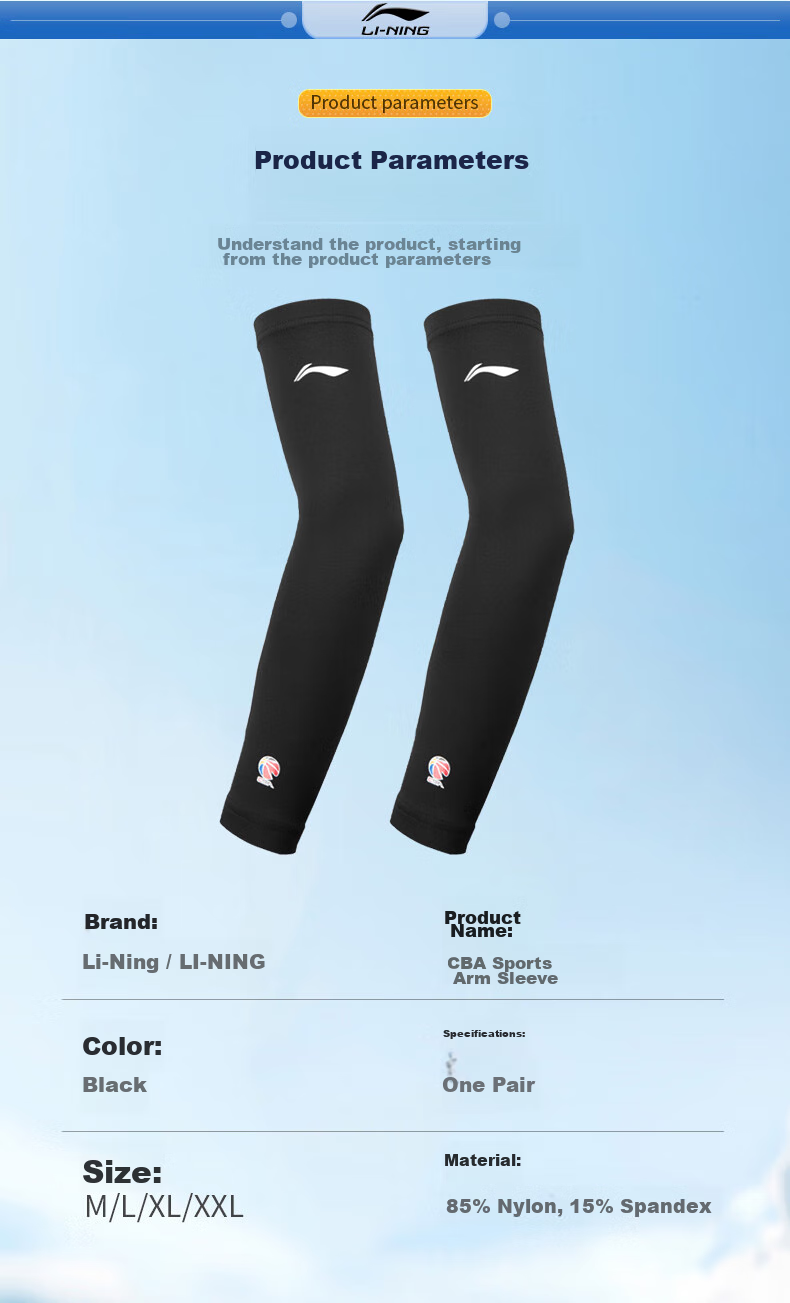 Li-Ning Ice Silk Arm Sleeves for Men And Women, Sun Protection Arm Covers, Summer Anti-Sun Protection Arm Guards, Cooling Sleeves for Driving, Fishing, Cycling 11