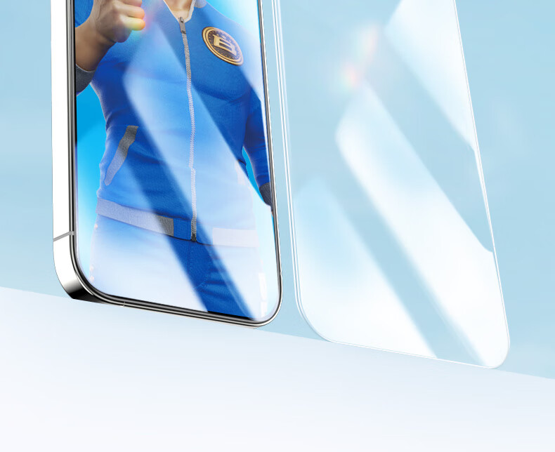 BLUEO Tempered Glass Screen Protector for Apple IPhone 15/14 Pro, Fully Transparent, Full-Screen High-Definition Anti-Drop Protective Film 5