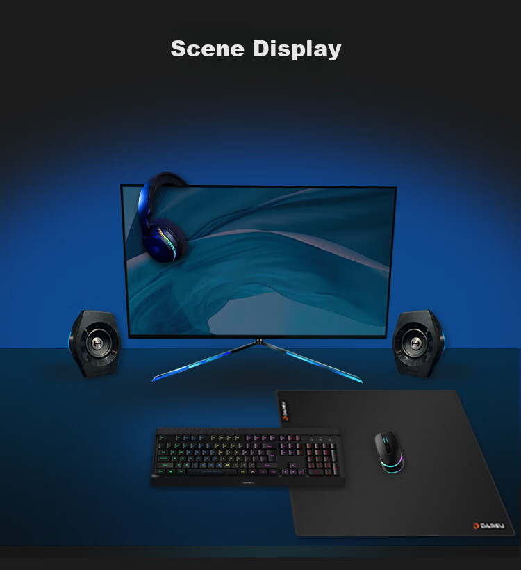 DAREU Gaming Mouse Pad, FPS Smooth Thickened Mouse Pad, Sweat-Resistant Wear-Resistant Large CSGO/War Table Mat, Random Texture Fine Surface 480*440*4mm Valorant 8