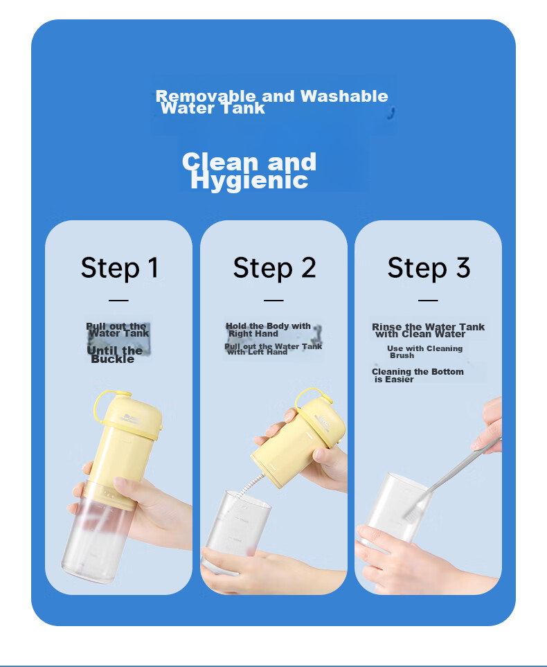 BILESHI Portable Dental Irrigator Water Flosser for Teeth Cleaning And Tartar Removal, Suitable for Teenagers 12 Years And Above, Orthodontic Use, Gift for Boyfriend Or Girlfriend, Model 5260 Yellow 10