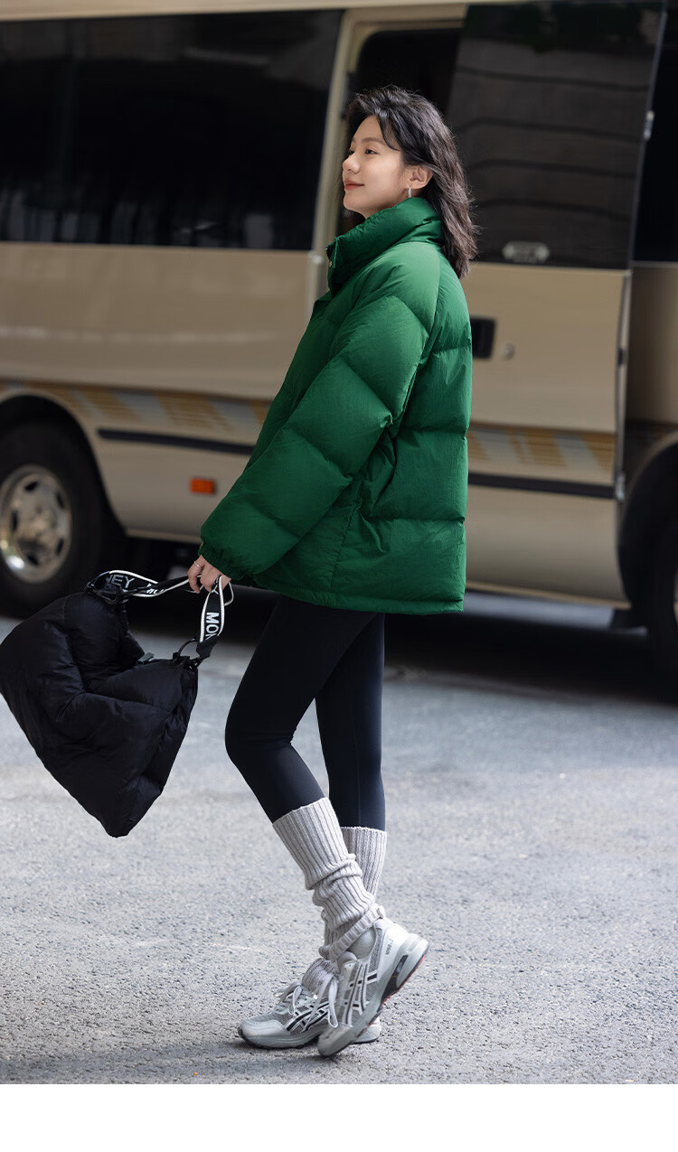 Dme [Light Warm Winter] Vintage Stand Collar 90% Duck Down Jacket for Petite Women, Warm Coat for Winter 21