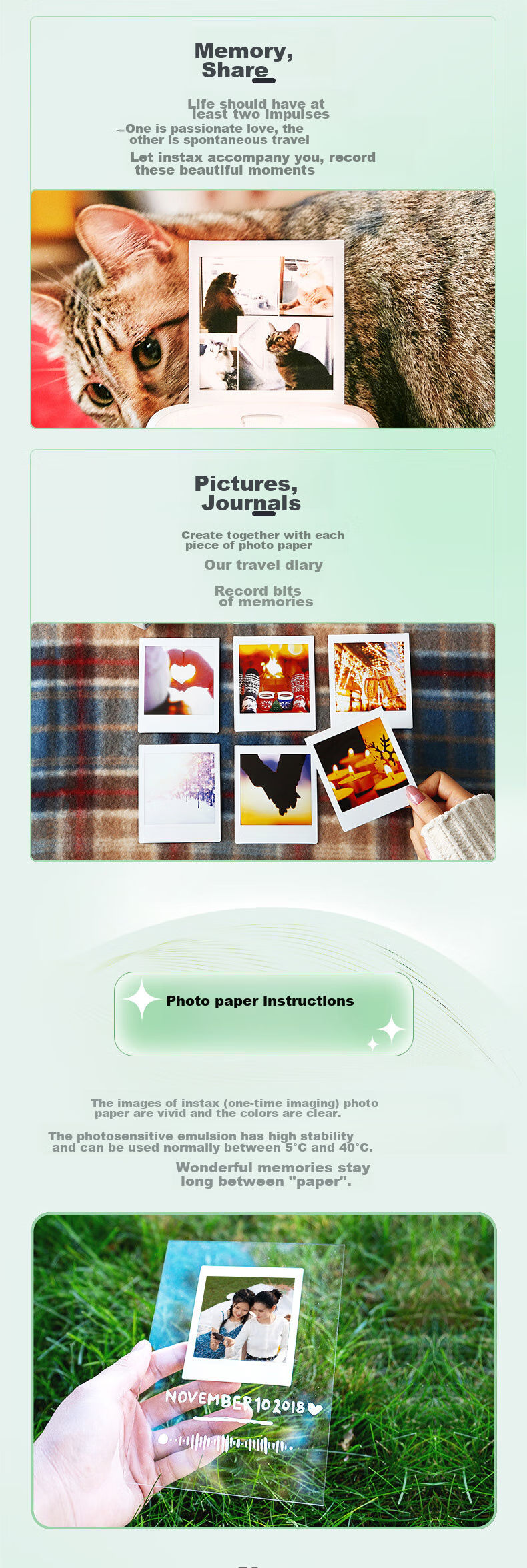 INSTAX Fuji INSTAX Instant Camera, Square Film Paper, Black And White Single Pack of 10 Sheets (Suitable for SQUARE Series Cameras And Mobile Phone Photo Printers SP-3) 4