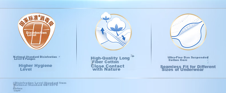 Taotaoyangmian Tianshan White Pure Cotton Disinfection-Grade Sanitary Napkins, Extended Daytime Use, 265mm*6 Pieces, Sold by JD 3
