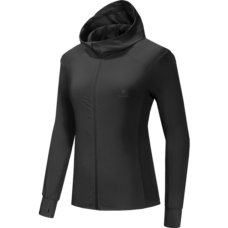 CAMEL Sun Protection Clothing for Men And Women, New Summer Outdoor Sports Wear, Original Yarn Cool-Feeling Sun Protection Loose Hooded Top Thin Jacket