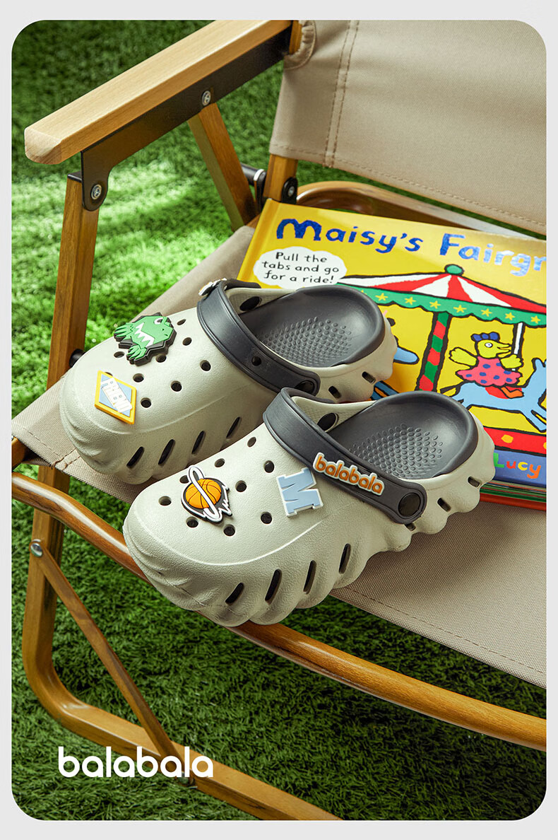 Balabala Dinosaur Kids Clog Shoes Baby Slippers Boys Indoor Soft Sole Beach Sandals Summer Outdoor Shoes for Older Boys 7