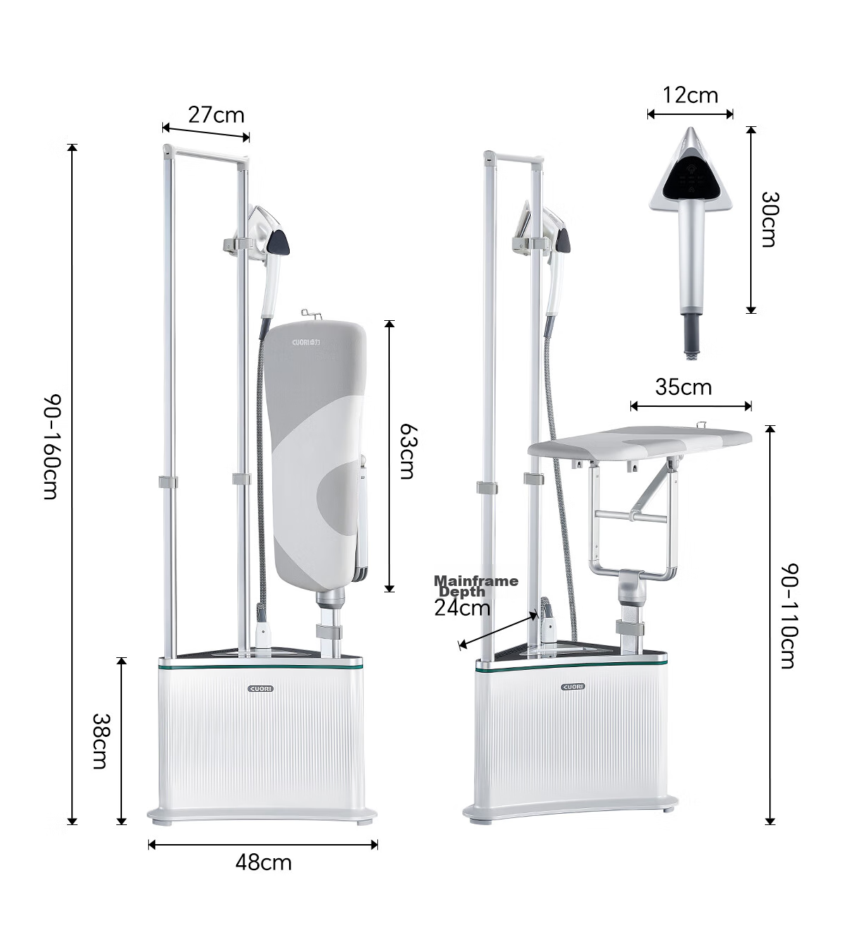 CuoRi [High-End Ironing And Care All-In] Upright Garment Steamer, 200g/min, 2L Water Tank, Pressure-Boosted Steam, Home Use, Electric Iron, Smart Control, Fragrance Removal, Luxury Clothing Care G701 27