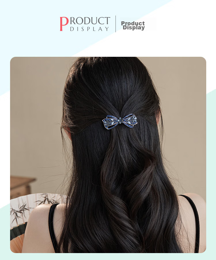 CHIMERA Butterfly Hair Clip, Back of Head Ponytail Cross Clip, Hair Accessory for Women, High-End Hairpin, Hair Ornament, Mid-Autumn Festival Gift 4