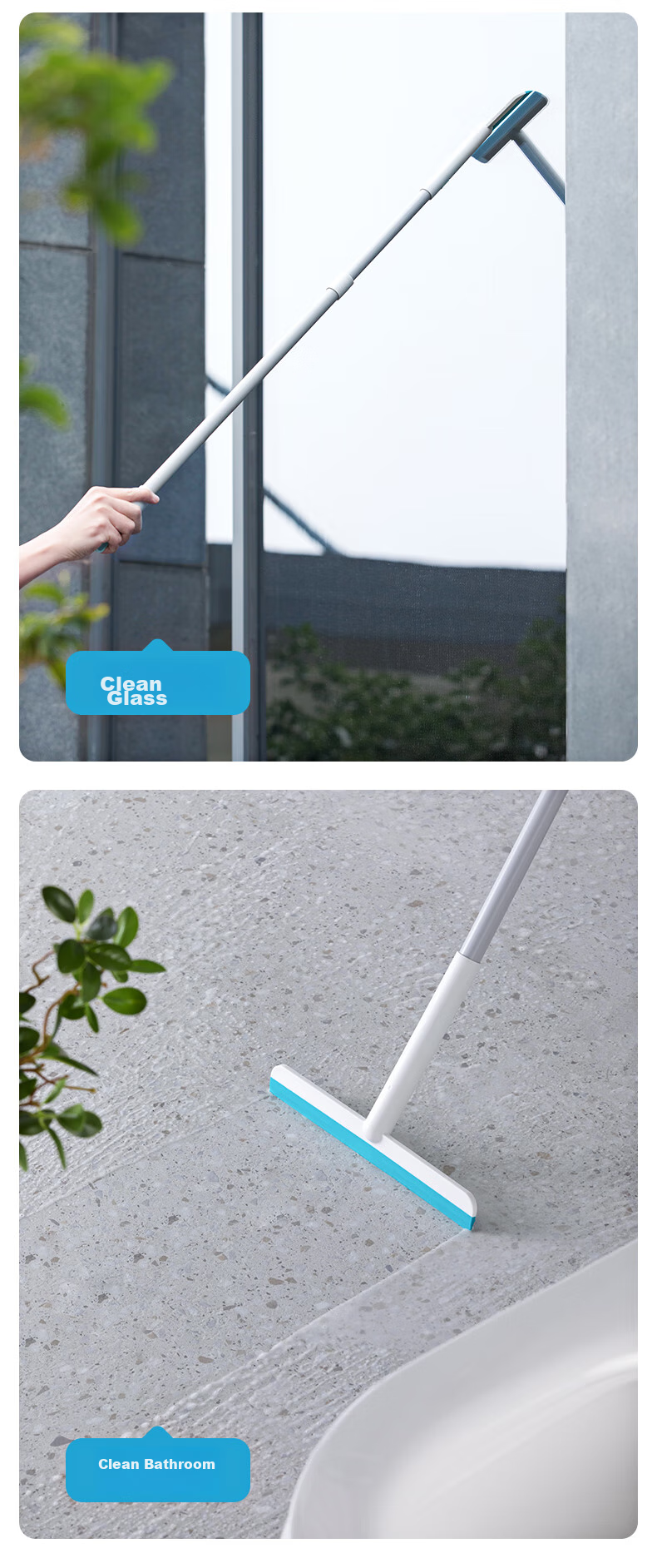 CHAHUA Glass Squeegee, Household Glass Scraper, Cleaning Tool for Bathrooms And Floors 8