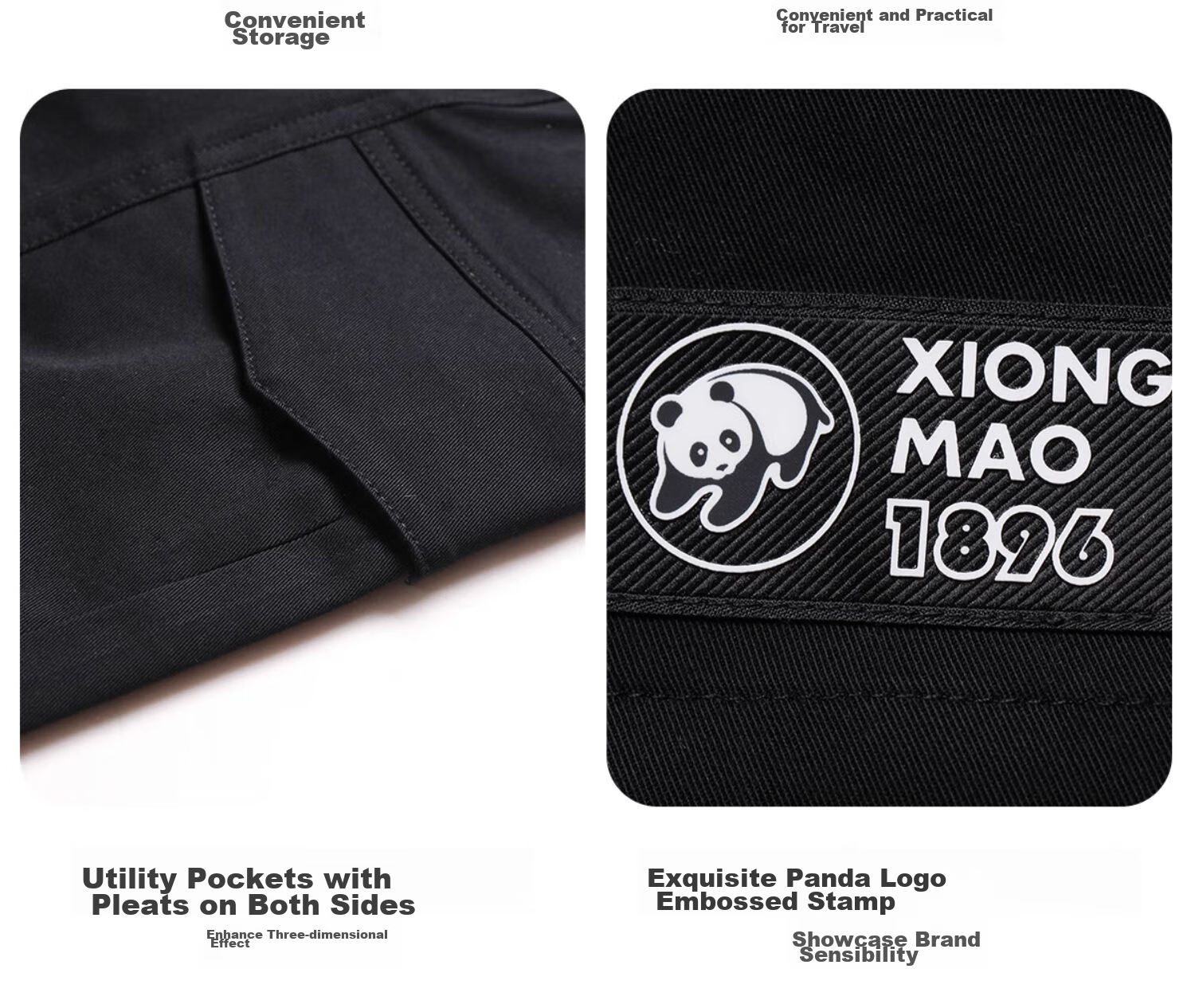 CAMEL Outdoor Quick-Dry Shorts for Women, Sun Protection Sports Casual Versatile Pants [Panda Collaboration] A24BA14168 27