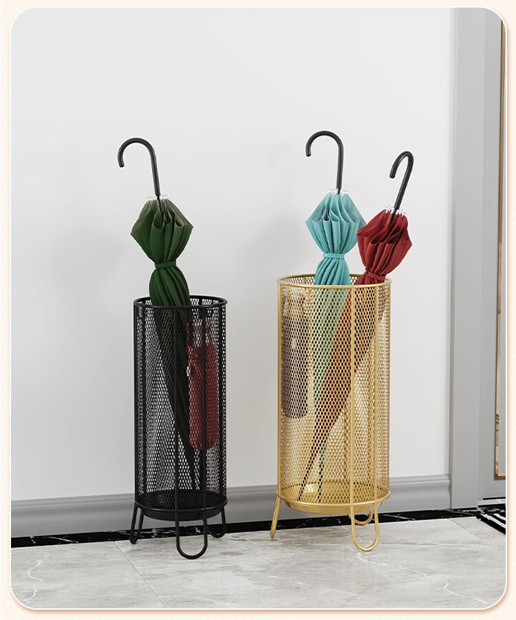 AEY Umbrella Storage Rack, Hotel Lobby Office Umbrella Holder, Hollow Umbrella Stand, Large Black 30*30*55 9