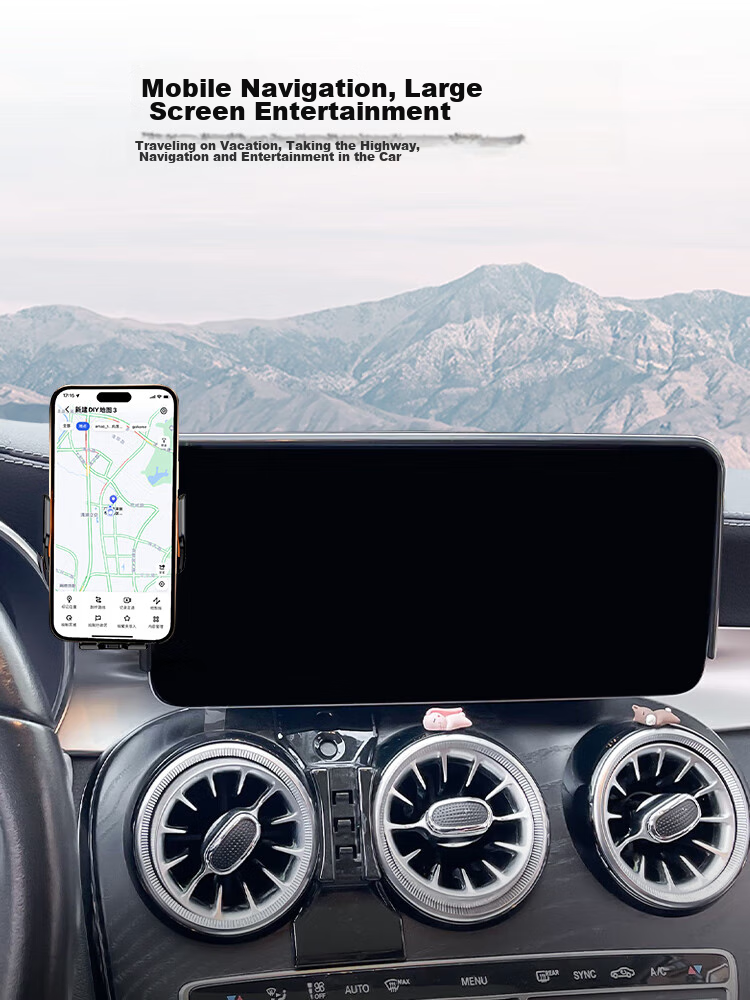 Feimiao Car Phone Holder for Mercedes-Benz E-Class E300L/E260 CLS, Wireless Charging And Navigation Mount 7