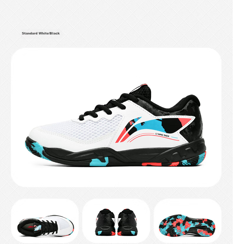 Li-Ning Badminton Shoes, Didi Feixing 3 Junior, Boys And Girls Children's Training Shoes, Wear-Resistant Sports Shoes 13