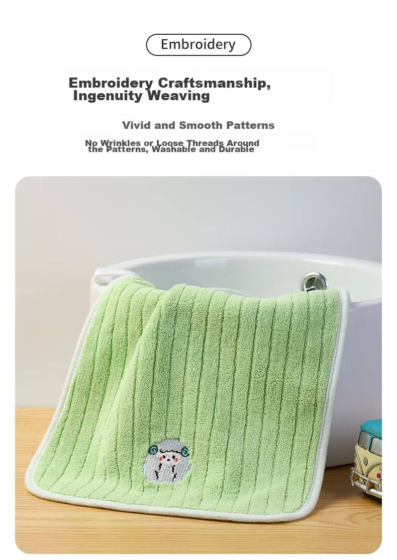 Grace Towels, 4 Pieces, Class A Soft Snowflake Fleece, for Face Washing And Bathing, Large Towels, Quick-Drying, for Home Use, Absorbent, Thick Face Towels for Men And Wome 5
