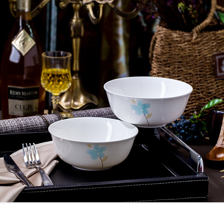 Remec Bone China Fragrant 6-Inch Noodle Bowls, Set of 2, Rice Bowls, Medium Bowls, Bone China Noodle Bowls, Bowls 2