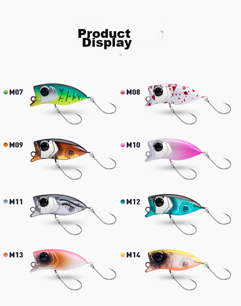 Guowangluya Lure Bait, Shock Bait, Floating Minnow Micro Lure, Artificial Bait, Noise Lipstick Eye, Small Croaker M11 11