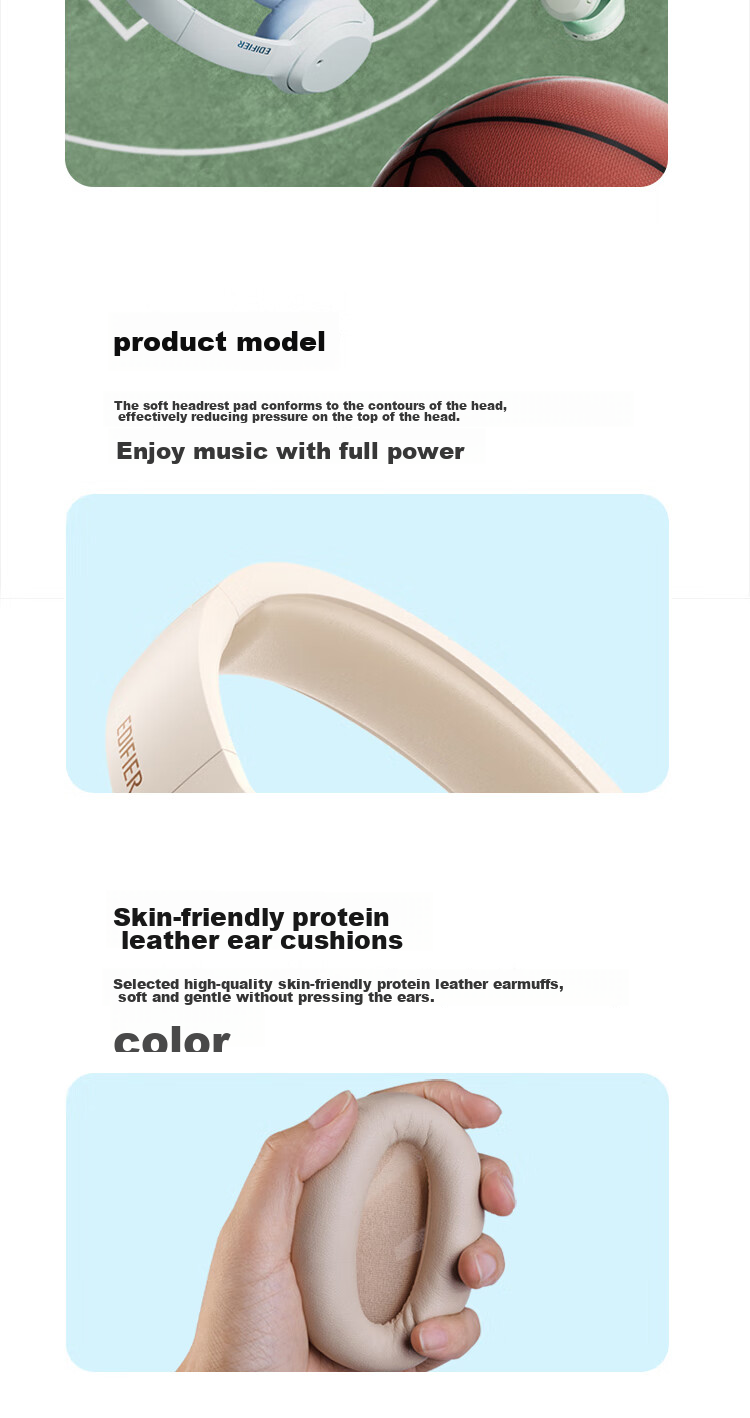 EDIFIER W820NB Dual Gold Label Edition, Over-Ear Active Noise Cancelling Bluetooth Headphones, Mobile Phone And Laptop Headphones, Willow Green, Graduation Gift 23