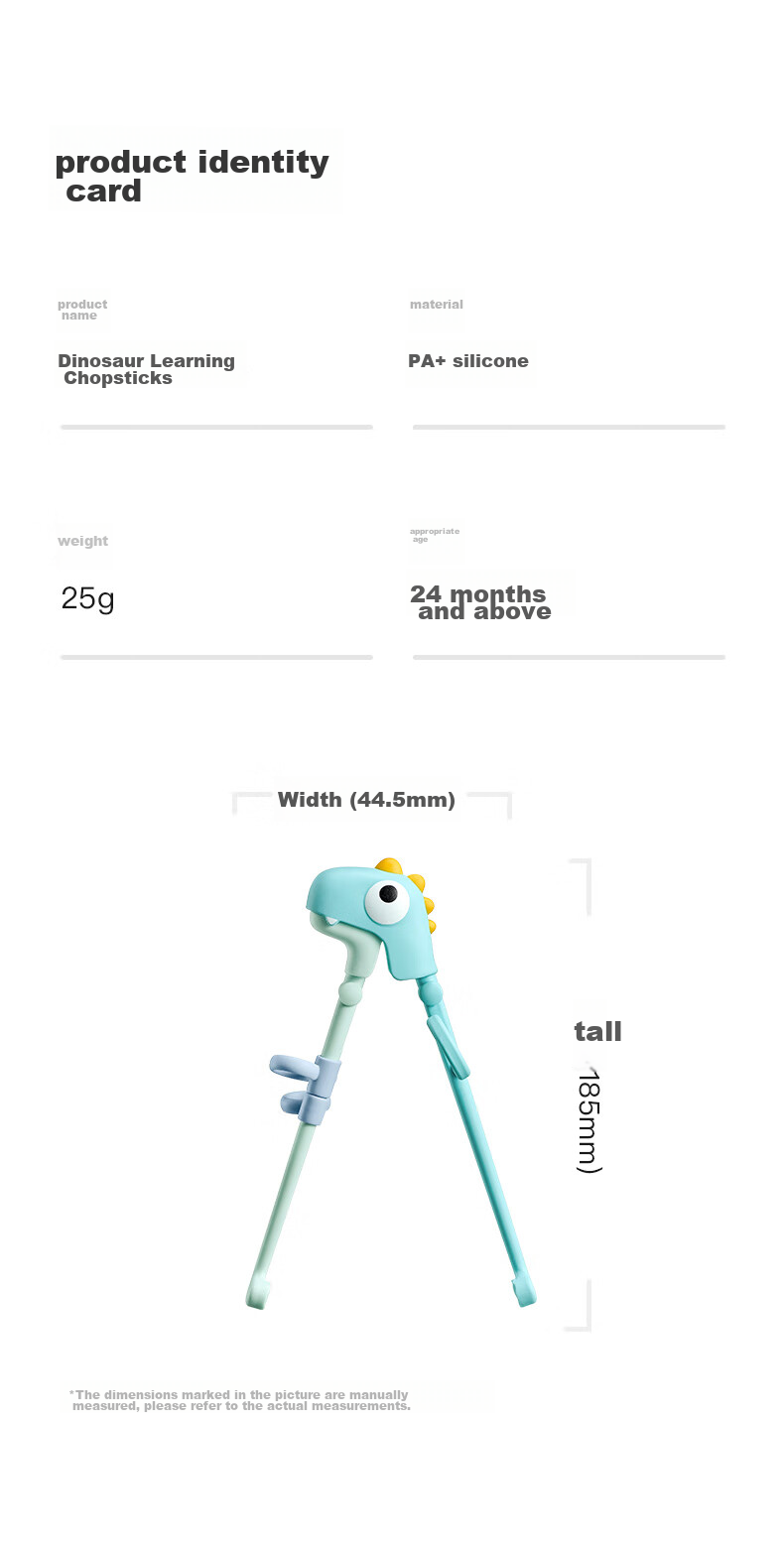 Babycare Children's Chopsticks, Baby Silicone Training Chopsticks, Infant Tableware Specialized Chopsticks, Dinosaur Practice Chopsticks, Wei'er Pink 16