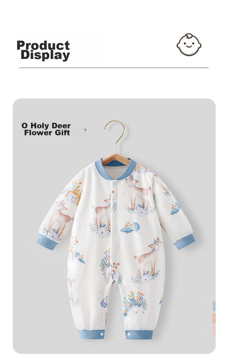 Beitaisi Baby Clothes Spring And Autumn Long-Sleeve Bodysuit, Pure Cotton Newborn Onesie, for Boys And Girls, Early Spring Outfit Pajamas 61
