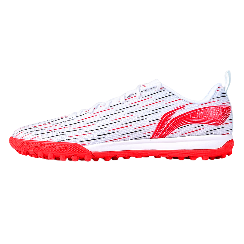 Li-Ning Football Shoes Studs Adult Men Women Children Qixie 3 Youth Primary School Professional Cleats White 43.5