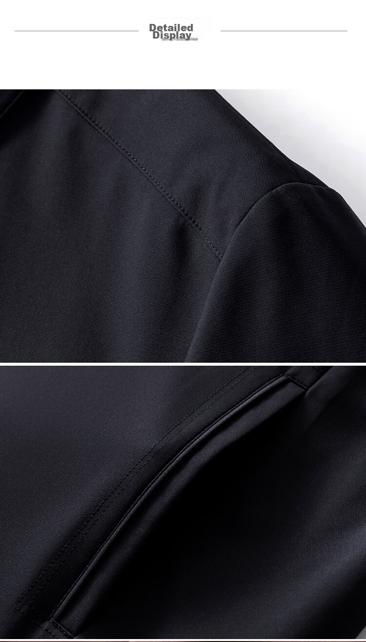 FIRS Men's Executive Jacket, Spring And Autumn Business Casual Commute Wear-Resistant Public Service Cadre Lapel Wrinkle-Resistant Top, Triple-Protection Coat 13