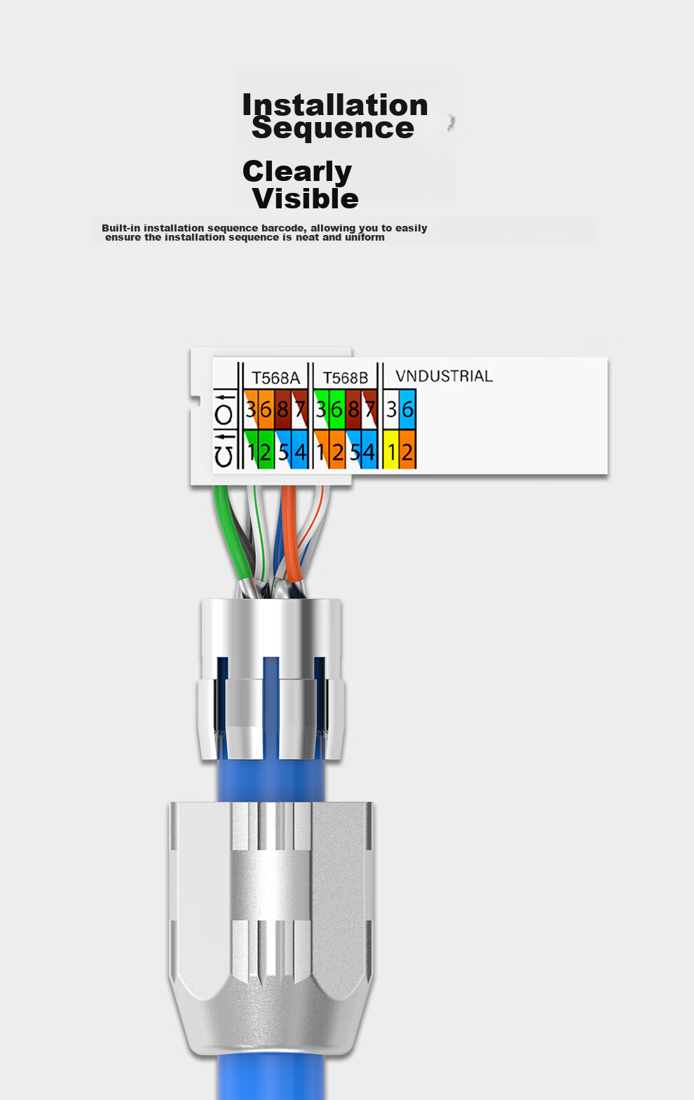 SK-LINK Cat7 Toolless Crystal Head, Engineering Grade CAT7 Unshielded RJ45 Computer Network Cable Connector, No Crimping Required Crystal Head, Single Pack 7