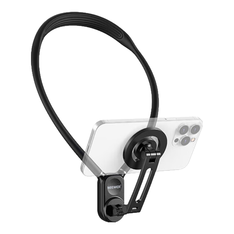 NEEWER Magnetic Phone Neck Strap, Magnetic Stand for Chest Shooting First-Person View, Vlog Outdoor Cycling Fishing Camera Neck Strap