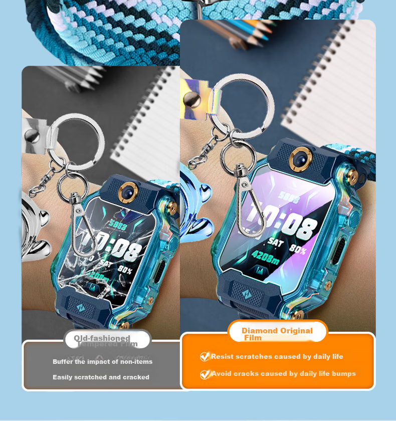 Xuanyi [Two-Pack] Tempered Glass Screen Protector for Xiaotianc Z9 Pro, Children's Watch Z8a/Z8 Blue Light Film, Z9 Youth Edition Phone Watch Blue Light Protective Film, Z9 Purple Light Watch Film 8
