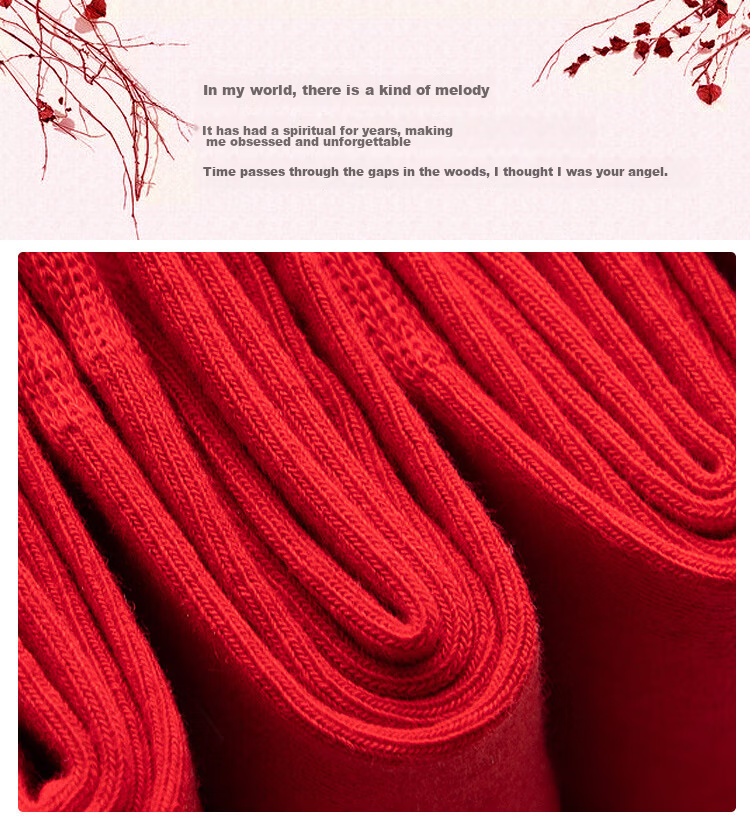 MiiOW 5-Pair Set, Qiji Red Socks for Men, Zodiac Year Horse Year Men's Socks, Bright Red Lucky Mid-Calf Socks for Me 6