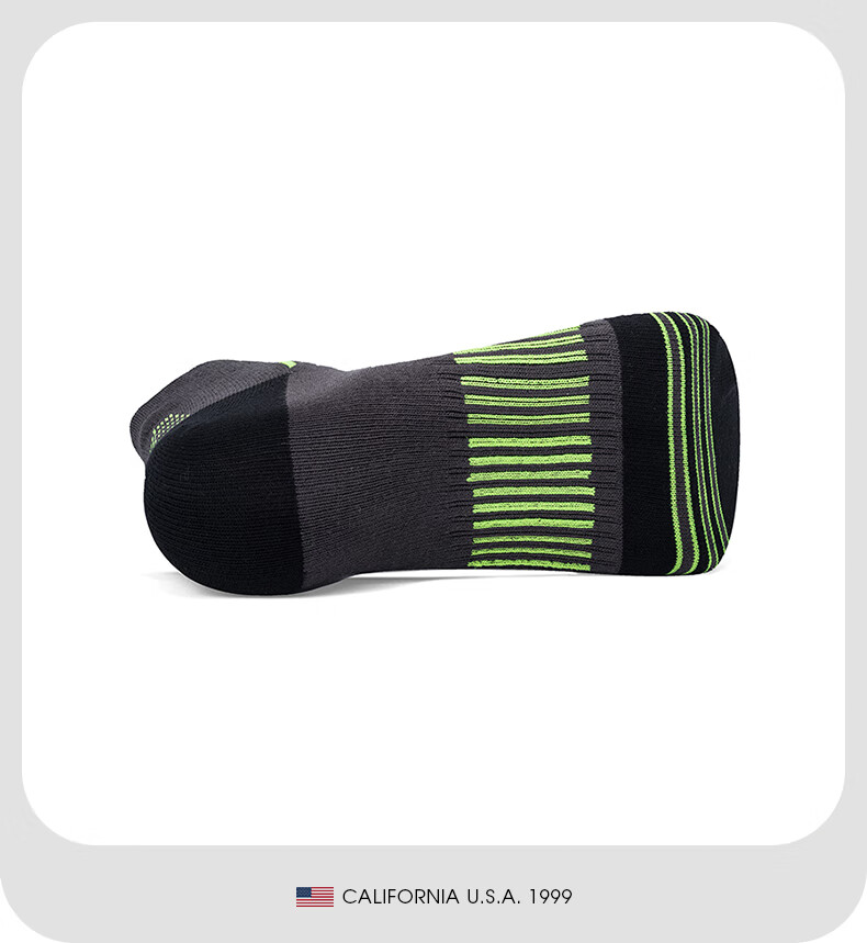 TFO Competition-Grade Outdoor Socks, Comfortable Breathable Running Socks Low-Top Hiking Socks 2202412 Men's Dark Gray 14