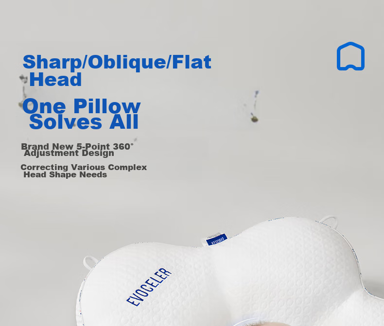 EVOCELER Shaping Pillow for Newborns 0-6 Months, Baby Head Correction Pillow 15