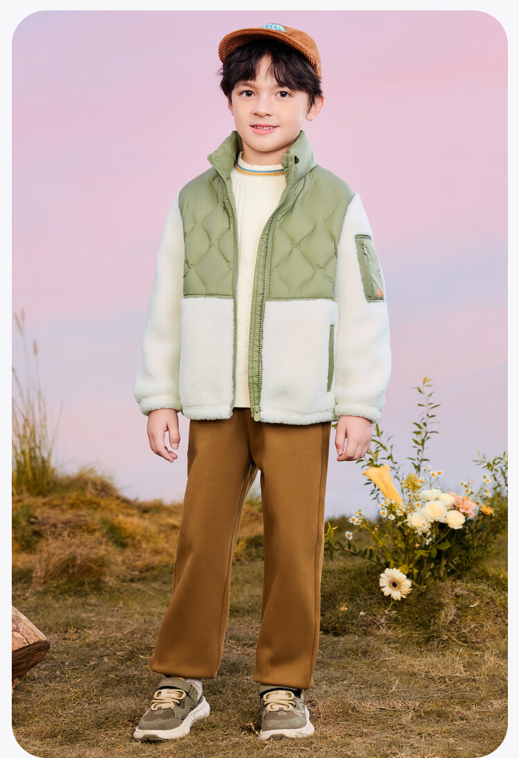 Minibala [Pure Electric Velvet] Winter New Boys and Girls Anti-Static Jacket Baby Warm Thick Coat 2