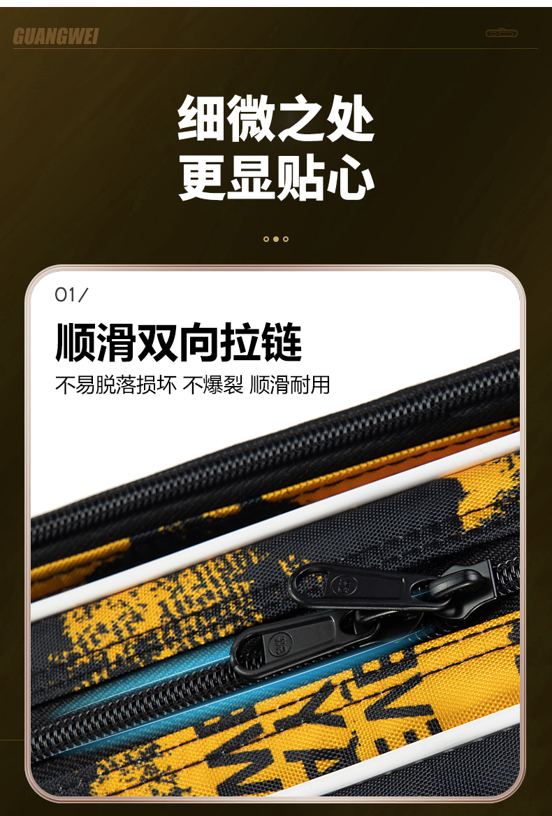 GW Fishing Tackle Bag, Water Color Liangchen Rod Bag, 1.3 Meters Single-Layer Large Belly Bag, Sea Rod Bag, Rock Fishing Rod Bag, Lure Bag, Fishing Tackle Accessories, Angling Equipment 11