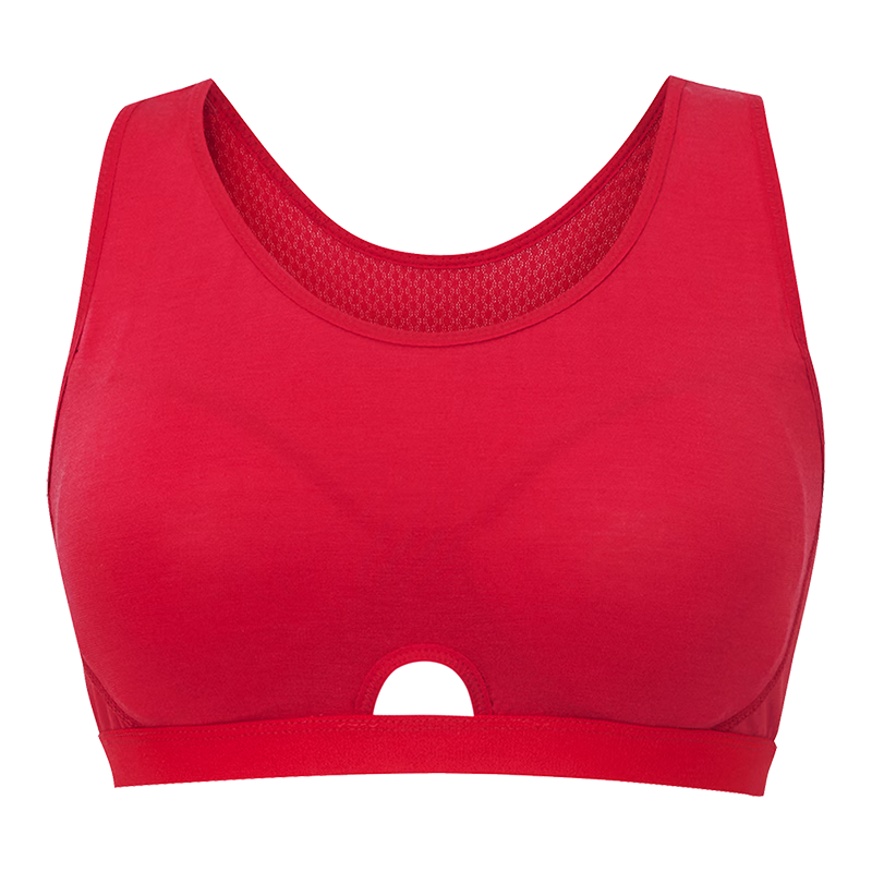 AIMER JUNIOR Developmental Bra Red Edition New Year Antibacterial Milk Skin Girl Vest Three Stages 165