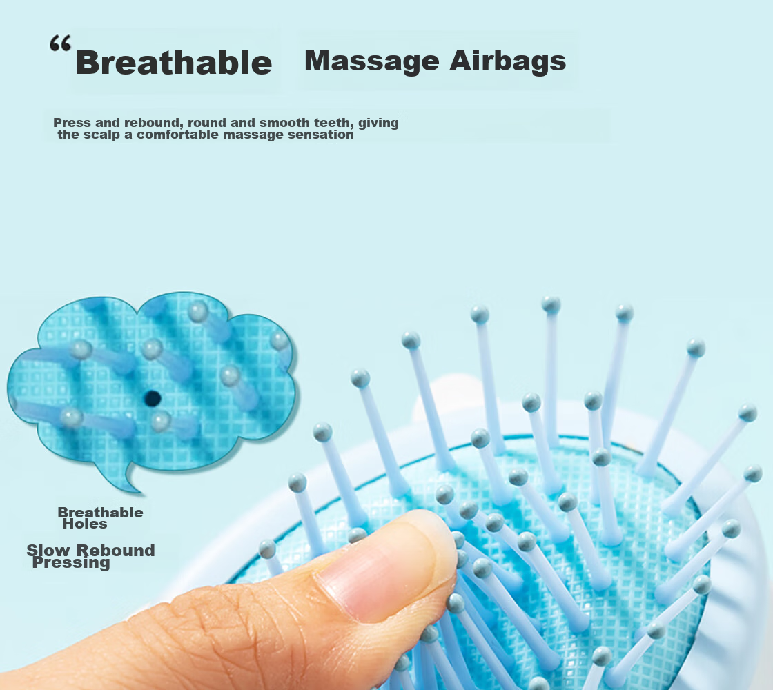 MINISO Sanrio 3D Massage Air Cushion Comb Hair Styling Paddle Brush Gift for Men And Women Kuromi 6