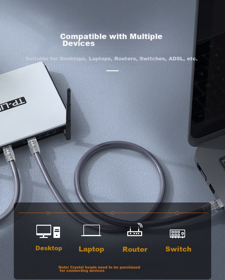 CHOOSEAL (CHOSEAL) Cat8 10G Double-Shielded Engineering-Grade E-Sports Level 0.64mm CAT8 High-Speed Network Cable, 40G Pure Copper Core POE Power Supply Home Security Box Cable 100 Meters QS2680A 13