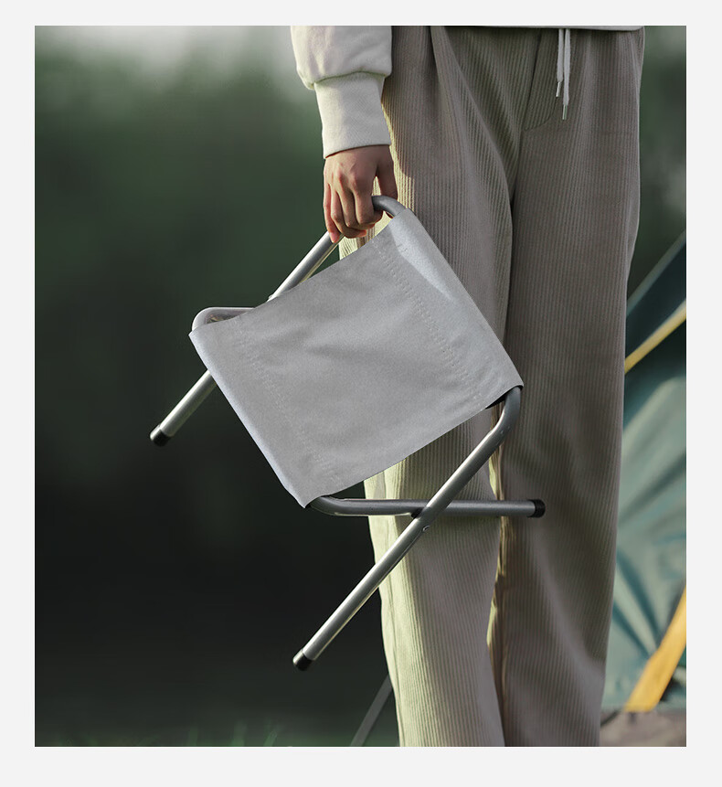 Langxingzhe Outdoor Folding Stool, Portable Small Stool, Casual Small Bench, Art Sketching Picnic Fishing Household Stool, White 9