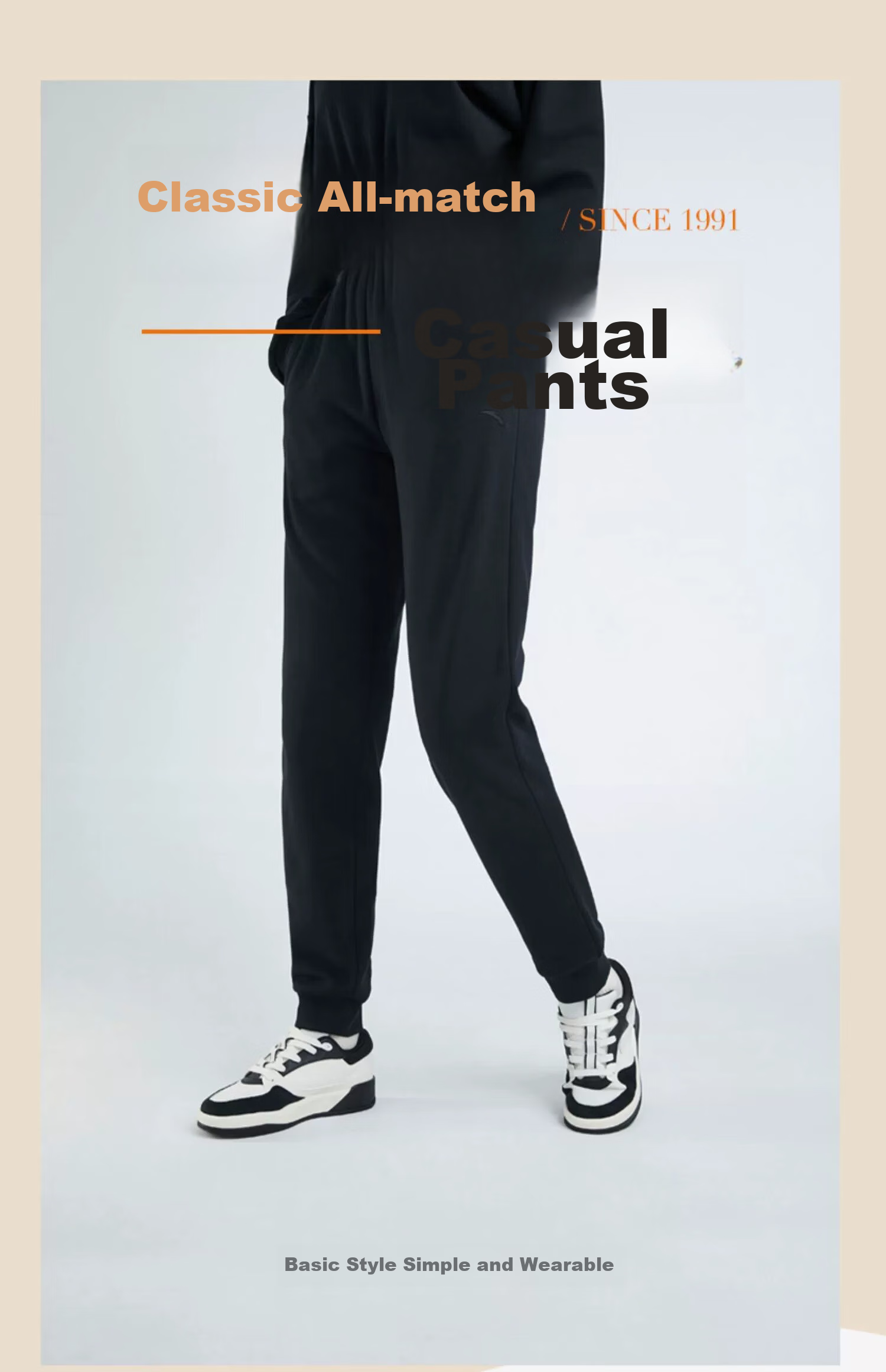 Anta Fleece Lined Jogger Pants | Knitted Women's Sports Trousers Winter New Fleece Warm Casual Elastic Cuff Sweatpants 18