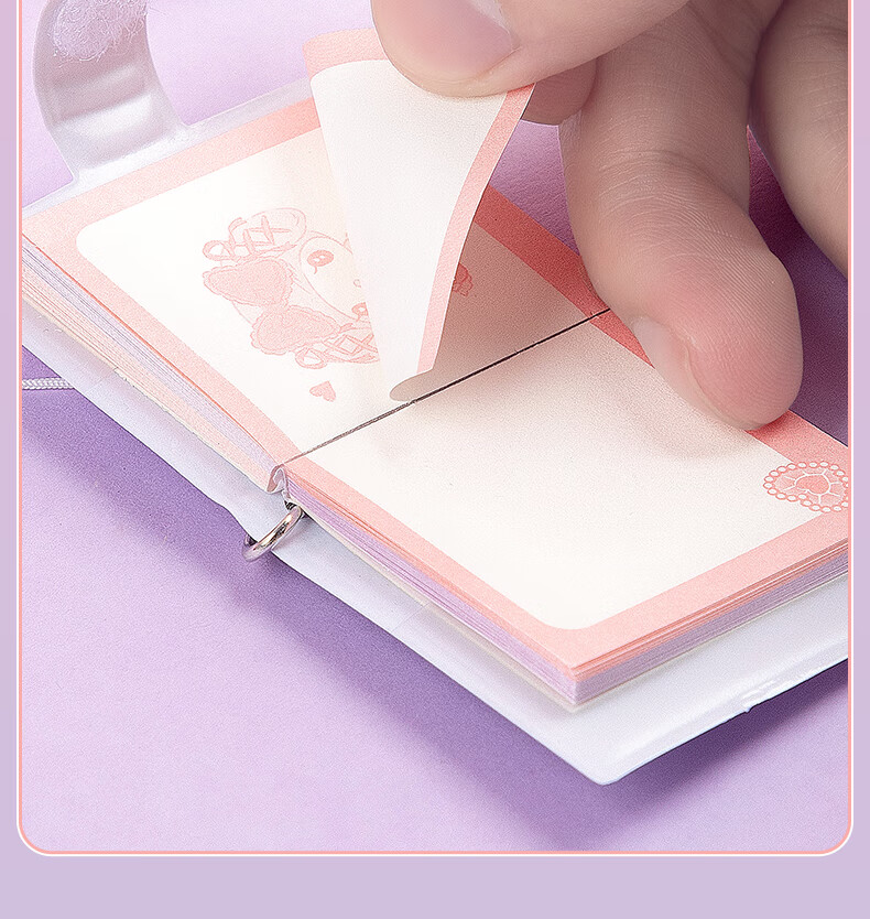 GuangBo X Sanrio Collaboration Mini Notebook, Pocket-Sized Notepad, High-Quality Journal, Memo Pad, 90*100mm/64 Pages, Glacier Green, KT81388 14