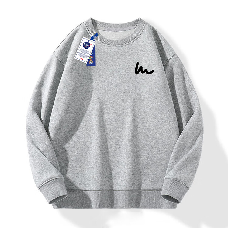 NASA GISS Sweatshirt for Men, Spring And Autumn Versatile Round Neck Long-Sleeve T-Shirt, Youth And Couple's Top Outerwear, Khaki, Size L 14