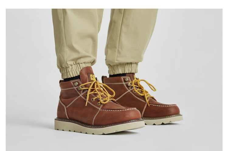 CAT Autumn New Men's Retro Loafers, Lightweight Outdoor Casual Versatile Work Boots, Low-Top Boots 5