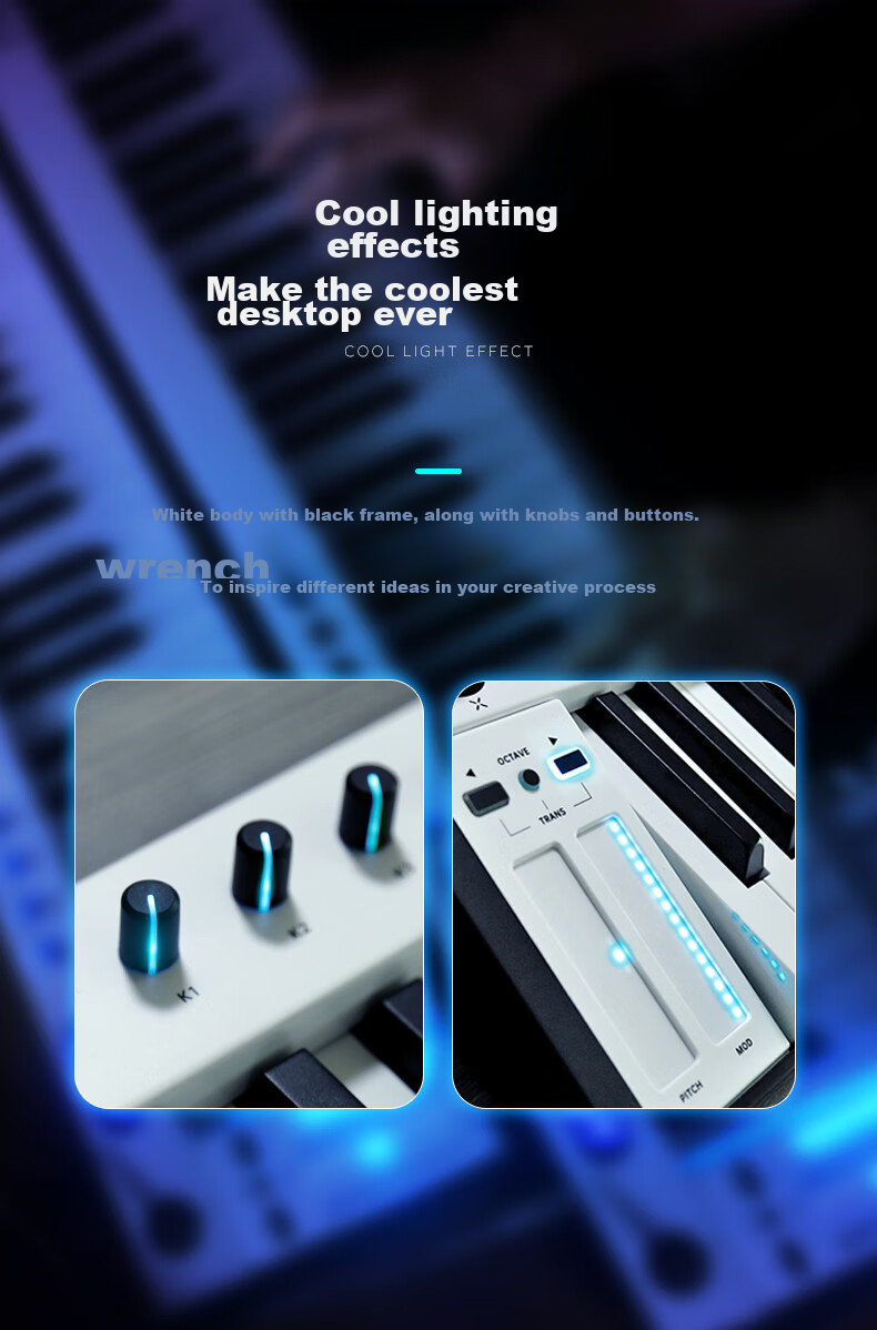 Midiplus X8III Upgraded Version, 88-Key Electronic Music Controller, Professional Composition Midi Keyboard 9