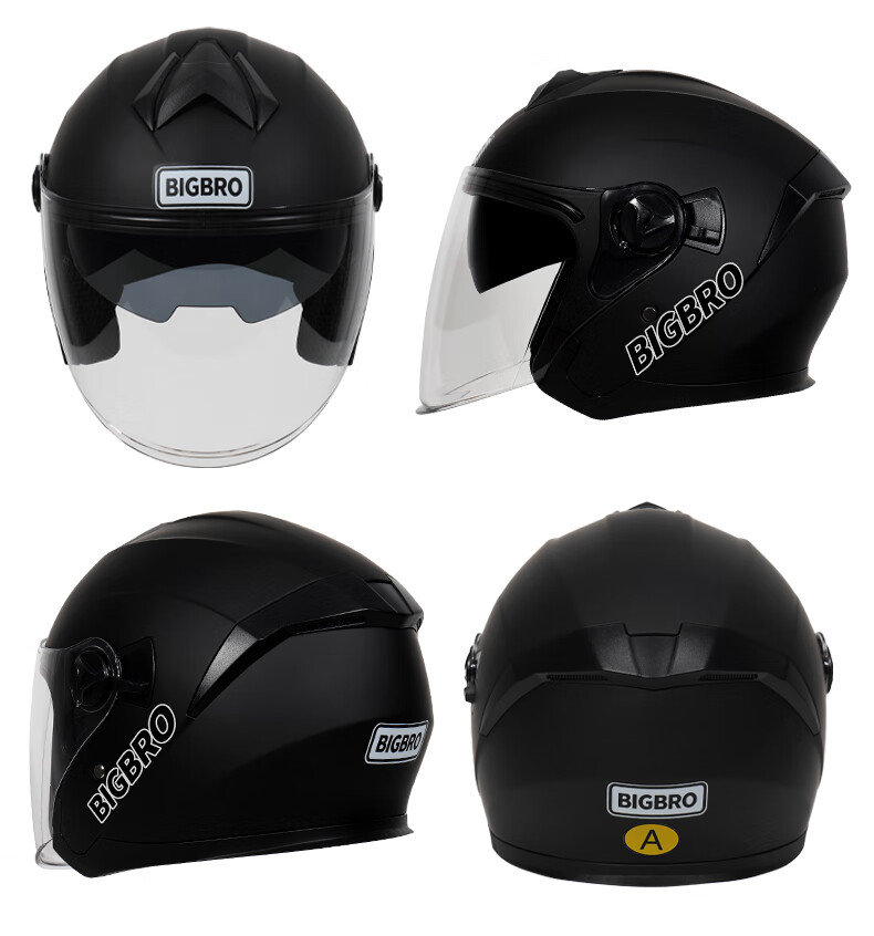BIGBRO KY168 Pearl White New National Standard 3C Dual-Lens Electric Motorcycle Helmet Winter Warmth Sun Protection Unisex Electric Scooter Four-Season Half Helmet 1