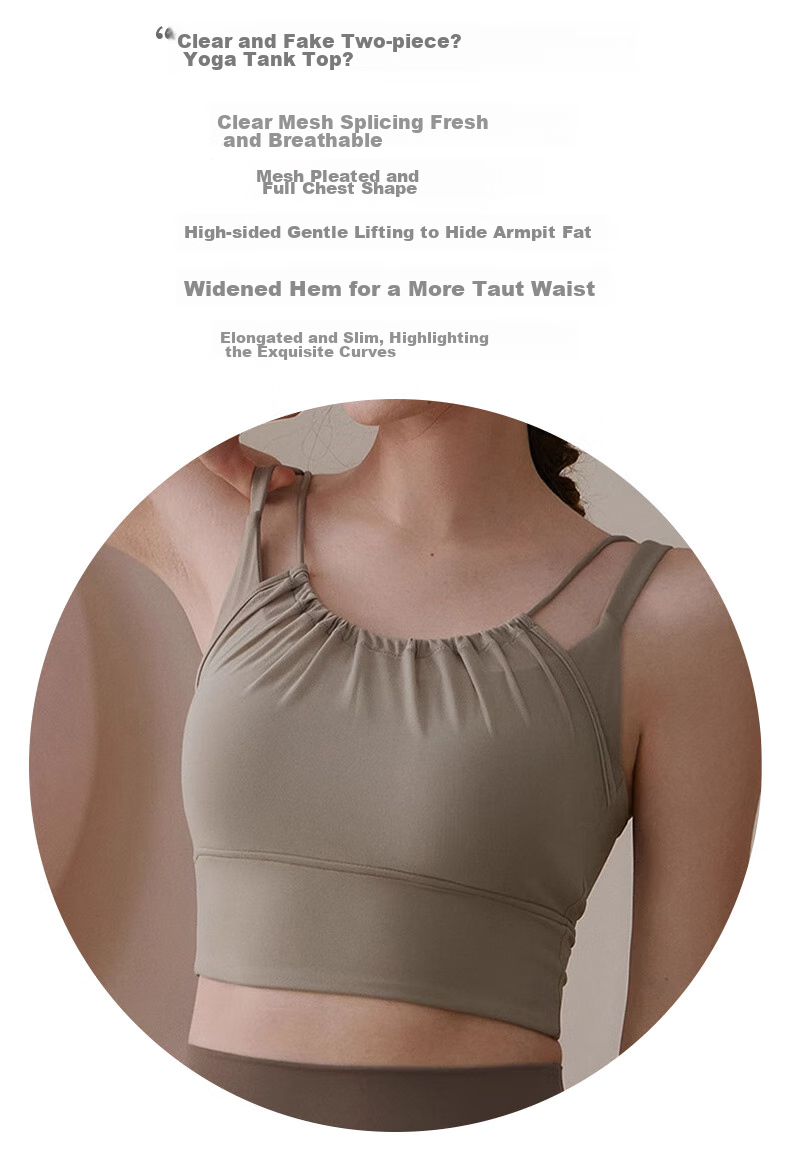 XUEXIMAN Sports Bra for Women, Shock-Absorbing Running Yoga Vest, Anti-Sagging High-Intensity Zipper Fitness Bra 2