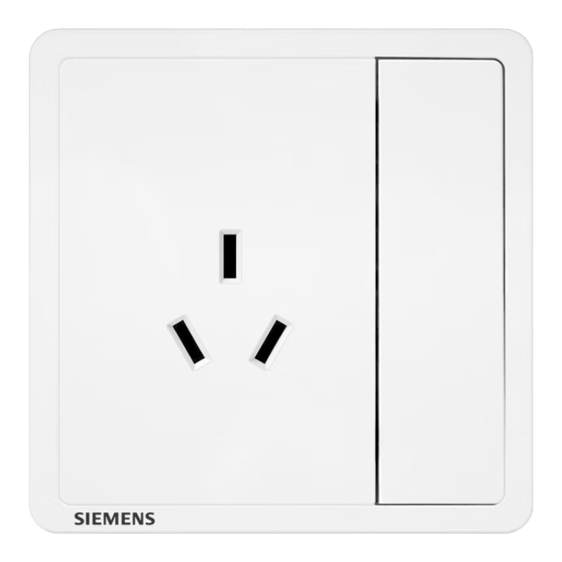 SIEMENS 10A Three-Prong Switch Socket Panel Elegant White 5UB14233NC01