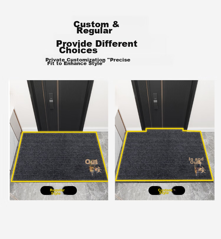 Qiqijia Entrance Door Mat, Non-Slip Doormat at Entryway, PVC Foot Mat, Dirt-Resistant Carpet Doormat, Cuttable Pad 4