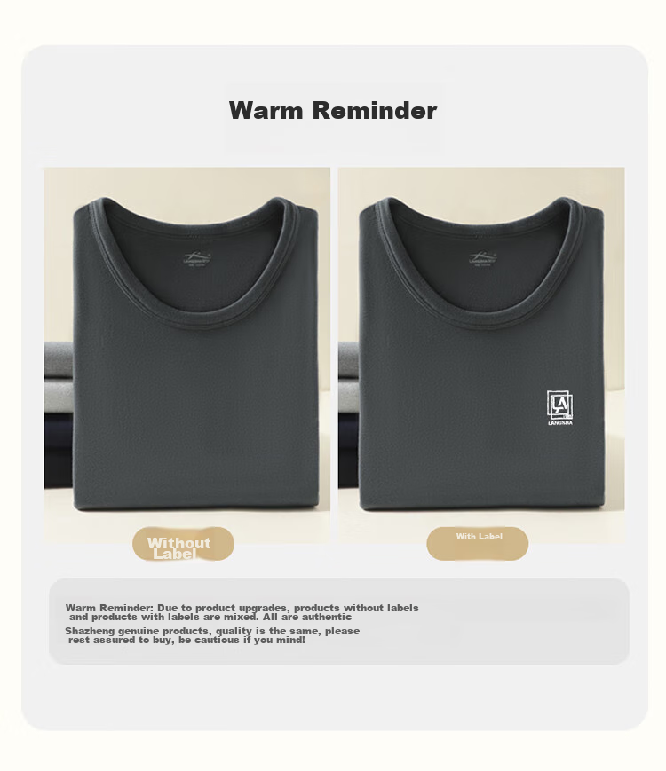 LangSha Autumn Underwear Set, Pure Cotton Men's Thin Style, New Autumn And Winter Product, Cotton Undershirt, Antibacterial And Anti-Mite, Base Layer Thermal Underwear Set 19